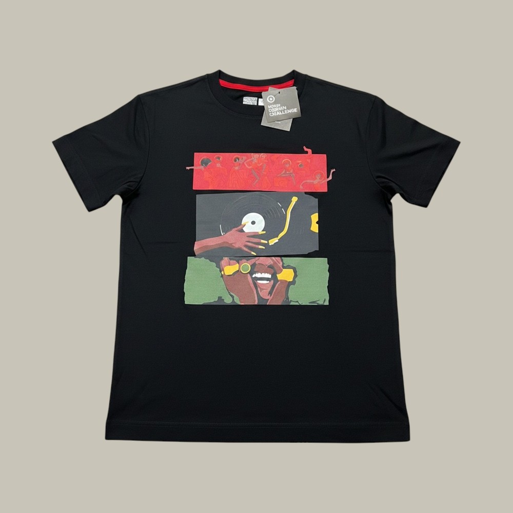 NWT HBCU Design Challenge Black History Month Graphic Tee Black Small
