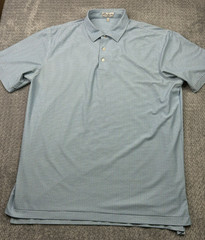Peter Millar Summer Comfort Geometric Print Polo Shirt Men’s L Athletic