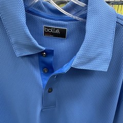 Bollé Men’s Blue Solid Short Sleeve Collared Polo Shirt Size M Regular