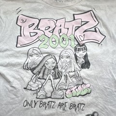 Bratz Authentic Edition 2001 Double-Sided Graphic Print White Tee Men’s L