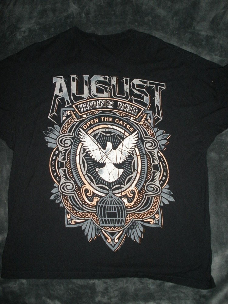 Retro August Burns Red Black Cotton All size S-5XL Gift For Fans T-shirt BL116