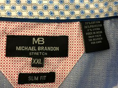 Michael Brandon 2XL Button-Up Solid Blue Short Sleeve Stretch Casual Men Shirts