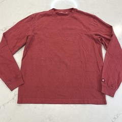American Giant NWOT Vintage Mineral Wash Crew Tee Long Sleeve Mens Medium Red