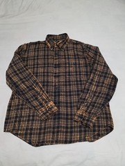 Citron Santa Monica Rustic Plaid Button-up L/S Flannel Overshirt SZ Small