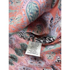 Raga Man Patchwork Print Viscose Button Down Shirt Mens 2X Pink Purple MRW145