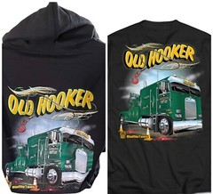 Awesome Big Rig Trucks Graphic “Old Hooker” Trucker T-Shirt & Hoodie