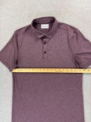 Lululemon Athletica Performance Short Sleeve Polo Shirt (Men’s Medium) Purple