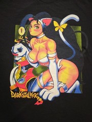 Darkstalkers 3 Capcom Double-sided Graphic T-Shirt Size Large USA