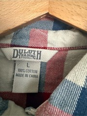 Duluth Trading Co Plaid Button-Down Shirt 100% Cotton Workwear Rugged Hiking