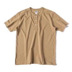 Bronson Men Worker’s T-Shirt Basic Short Sleeve Henley Shirts Cotton Casual Tops