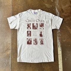Vintage 90s The Great Ones Native American Tan New Wave Prints History Tee M