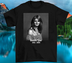 Bonnie Tyler 1951 – 2026 Heavy Cotton Black T Shirt EN331