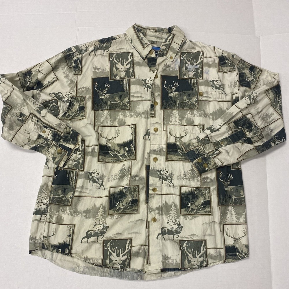 90’s Summa Outdoors Deer Print Button Down Shirt