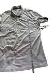 Lululemon Men’s White Evolution Short Sleeve Polo Shirt, Size Large