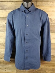 Structure Slim Fit Button-up XL Blue 17-17 1/2 32-33 Striped Chest 46″ Length 28