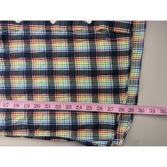 Gitman Bros Rainbow Plaid Button Down Shirt Colorful Office Classic Cotton Large