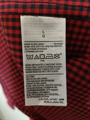 Old Navy Red Black Gingham Plaid Button-Up LS Shirt – Men’s L Slim-Fit (NWT)