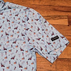 YATTA GOLF “Uncle Sam Blue” Performance Polo Shirt Size M- NWT
