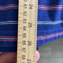 Saddlebred Polo Shirt Mens XLT Blue Striped Short Sleeve Cotton Blend Classic