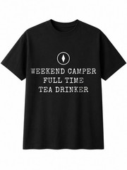Weekend camper full time tea drinker Hobby Mens T-Shirt Gift Novelty