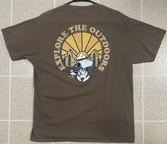 100% Cotton Peanuts “Explore The Outdoors” Snoopy T-Shirt Unisex Size Large