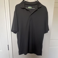 Ben Hogan Performance Polo Shirt 30% Recycled Polyester Black Men’s Size L