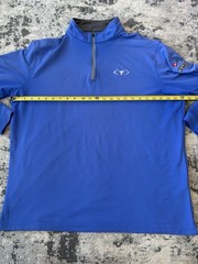 Peter Millar Blue Element E4 Wicking 1/4 Zip Golf Pullover Sz XL See Pics Logo