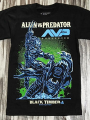 ALIEN VS PREDATOR AVP EVOLUTION SCI-FI ACTION HORROR MOVIE black shirt VK11485