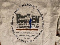 VTG 2000 Big Ten Conference Championship Gymnastics Hanes Beefy Shirt Medium
