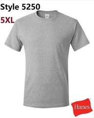 Hanes 5250 5XL Authentic Short Sleeve Men’s Cotton T-Shirt Light Steel