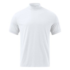 Men’s Mock Turtleneck Short Sleeve Solid Color T-Shirts Basic Slim Fit Tees