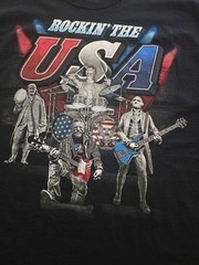 XL Rockin The USA patriotic red white blue 4th july T Shirt