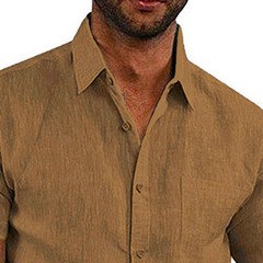 Mens Solid Short Sleeve Button Turn Down Collar Casual Blouse Casual T-shirt Top