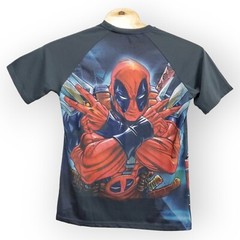 Marvel Comics Deadpool Mens Medium Raglan Style Double Sided Tee Shirt Stan Lee