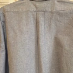 Mercer & Sons Blue Solid Cotton Button-Down Dress Shirt 17/33 Made in USA