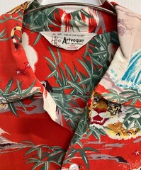 Artvogue SASA TORA Hawaiian shirts Size: L Red Men SS39478
