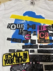 Vintage Dsquared2 White Icon Patch Logo T-Shirt Sz XL Used As Is No Returns