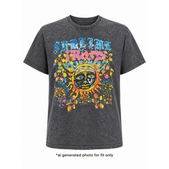 The Phluid Project Sublime Graphic Tee Gender Free L Acid Wash Black