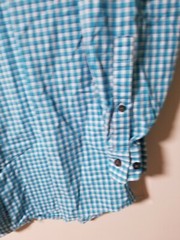 J. Ferrar Men’s Button Down Long Sleeve Blue, Turquoise & White Shirt Sz. M