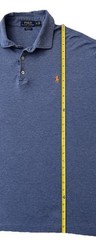 Polo Ralph Lauren Heather Blue Cotton Short Sleeve Polo Shirt Orange Pony (XL)