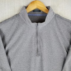 TURTLESON Size Large Mens Performance 1/4 Zip Windshirt Jacket Gray Heather