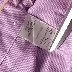 Eton Dress Shirt Mens 16.5 42 Purple Check Long Sleeve Cotton Romania Formal