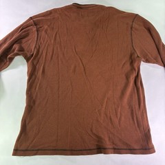 North River Shirt Mens XL Brown Thermal Waffle Knit Long Sleeve Casual Outdoors