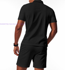 Men Summer Outfits 2 Pcs Short Sets Beach Shirts and Shorts Set Casual Loungewer