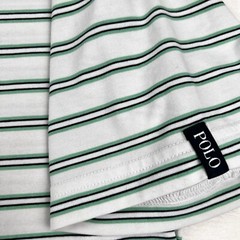 RALPH LAUREN GOLF Polo Shirt Short Sleeve Cotton Knit Men’s Large Green Stripes