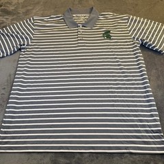 Rivalry Threads Mens 2XL Gray White Stripe Polo Shirt Michigan State Spartans