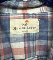 Marine Layer Button-Down Shirt Men’s Muticolor Plaid & Check Casual Sz Large
