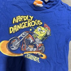 2004 SpongeBob SquarePants Hardly Dangerous Graphic T Shirt Nickelodeon Youth M