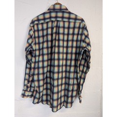 Gitman Bros Rainbow Plaid Button Down Shirt Colorful Office Classic Cotton Large