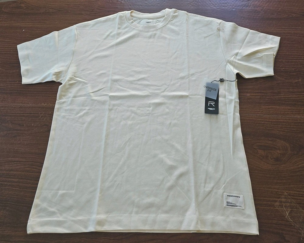 Men’s Large Reserved Supply Oversized Fit Tee In Buttercream NWT
